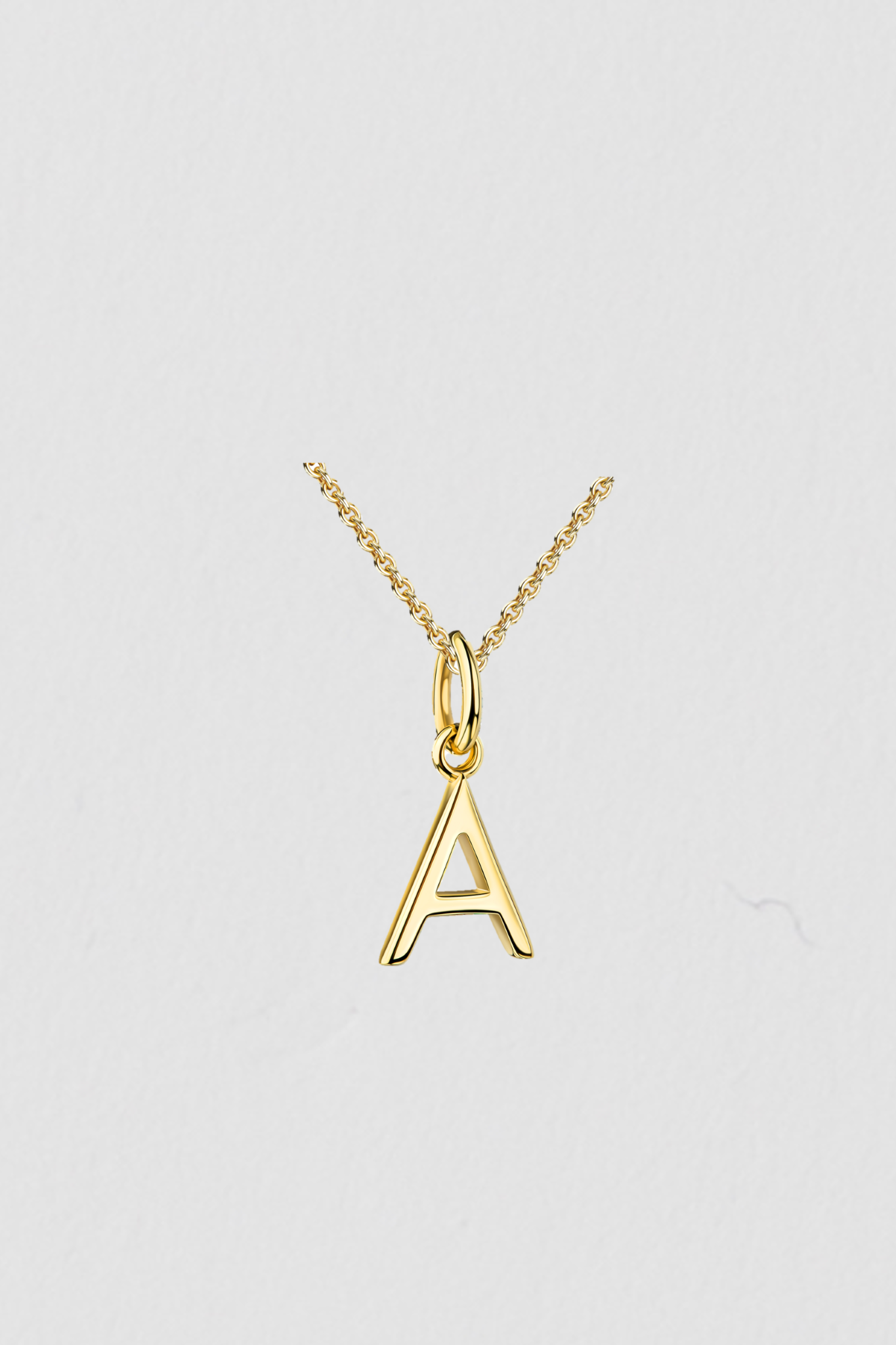 WRITE YOUR STORY I INITIAL KETTE 8K GOLD Kurz, filigran mit einem Initial in 10 mm