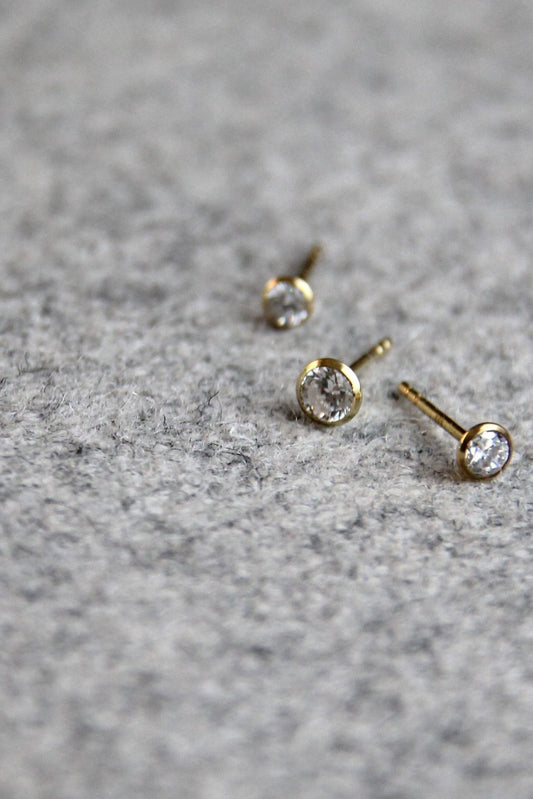 DIAMOND STUDS I OHRSTECKER 14K GOLD