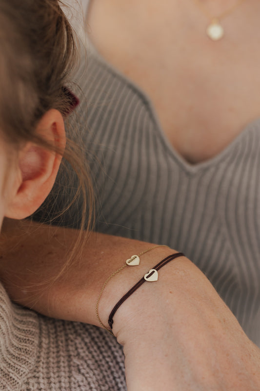 MYLOVE GOLD I ARMBAND mit Herz als Anhänger I 8K GOLD