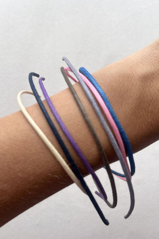 CHARMS COLLECTION I STOFFARMBAND mit großem Herz I 8K GOLD