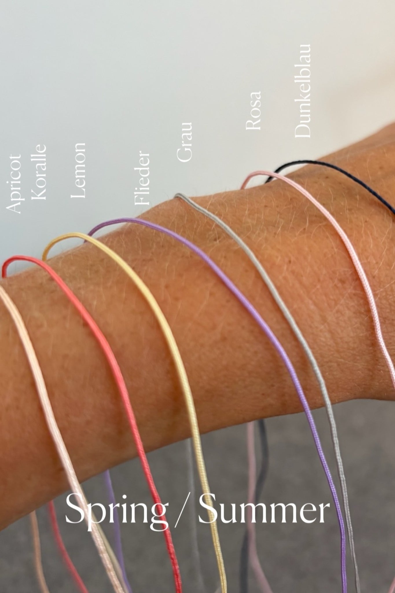 MYLOVE I STOFFARMBAND mit zwei Geburtssteinen als Anhänger I 8K GOLD