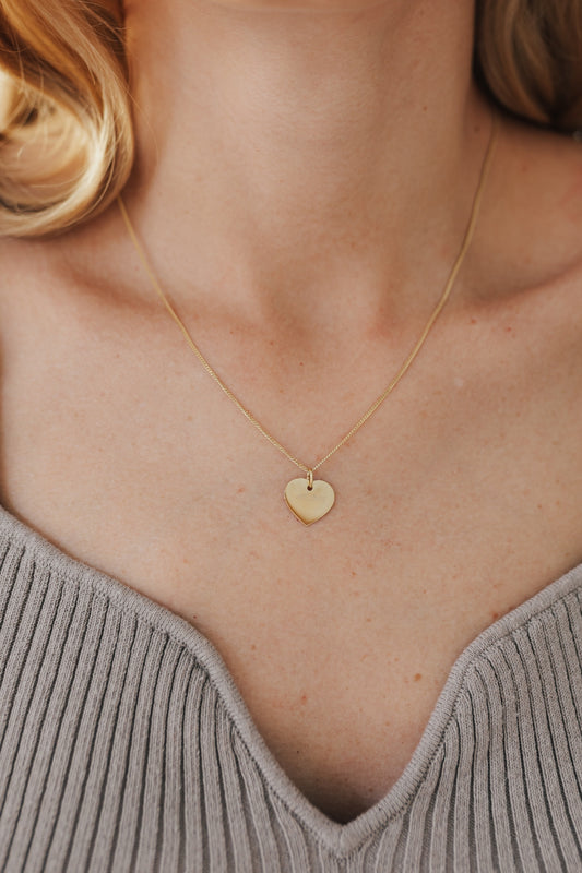 BIG LOVE I KETTE 8K GOLD Mittellang mit großem Herz