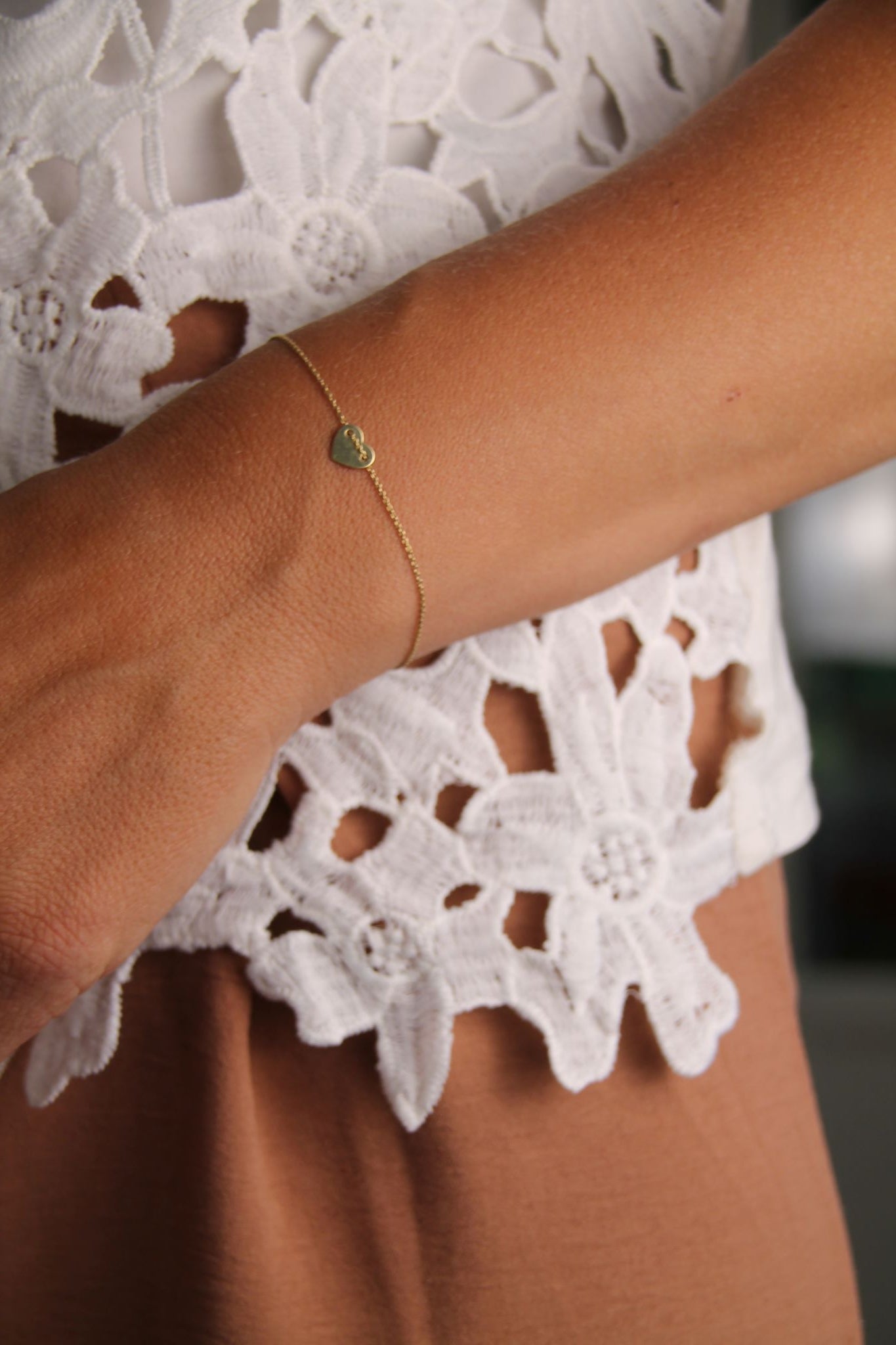 MYLOVE GOLD I ARMBAND mit Herz als Anhänger I 8K GOLD