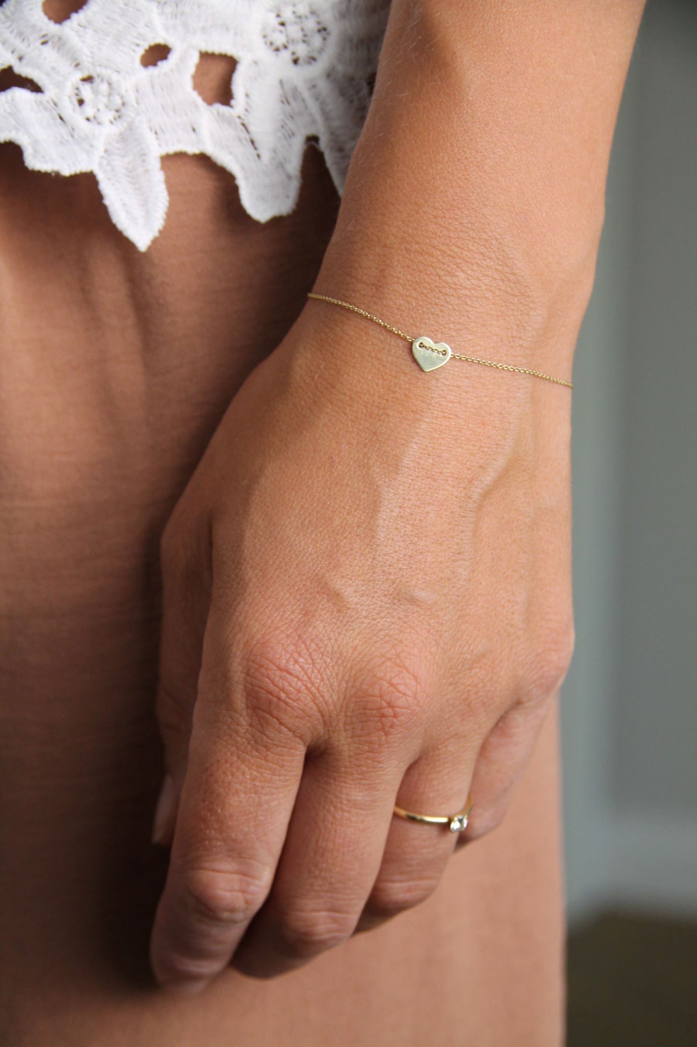 MYLOVE GOLD I ARMBAND mit Herz als Anhänger I 8K GOLD