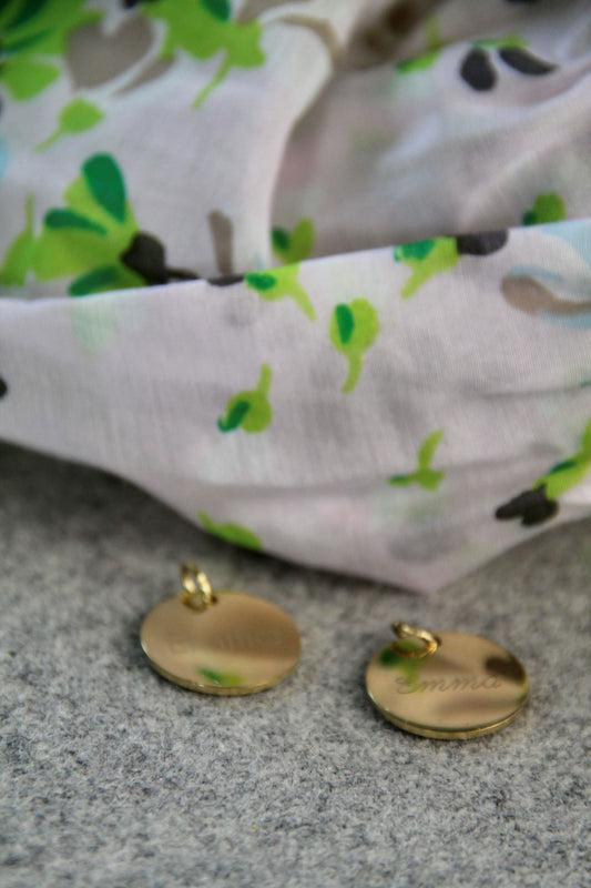 EINZELNES PLÄTTCHEN I 8K GOLD I 16 mm