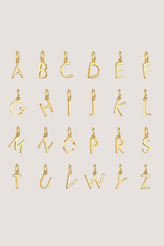 WRITE YOUR STORY I INITIAL ANHÄNGER I VERGOLDET - 14K GOLD