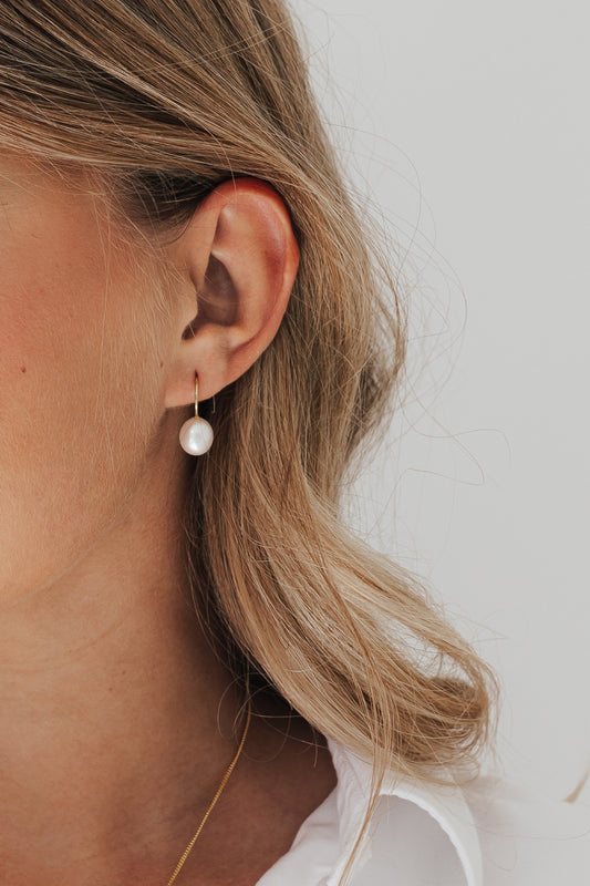 PEARL I PERLEN OHRRINGE 8K GOLD