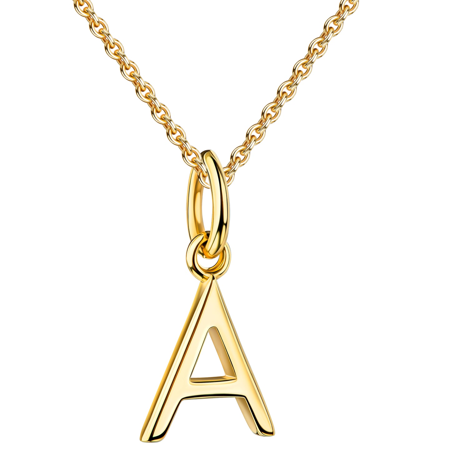 WRITE YOUR STORY I INITIAL KETTE 8K GOLD Kurz, filigran mit einem Initial in 10 mm