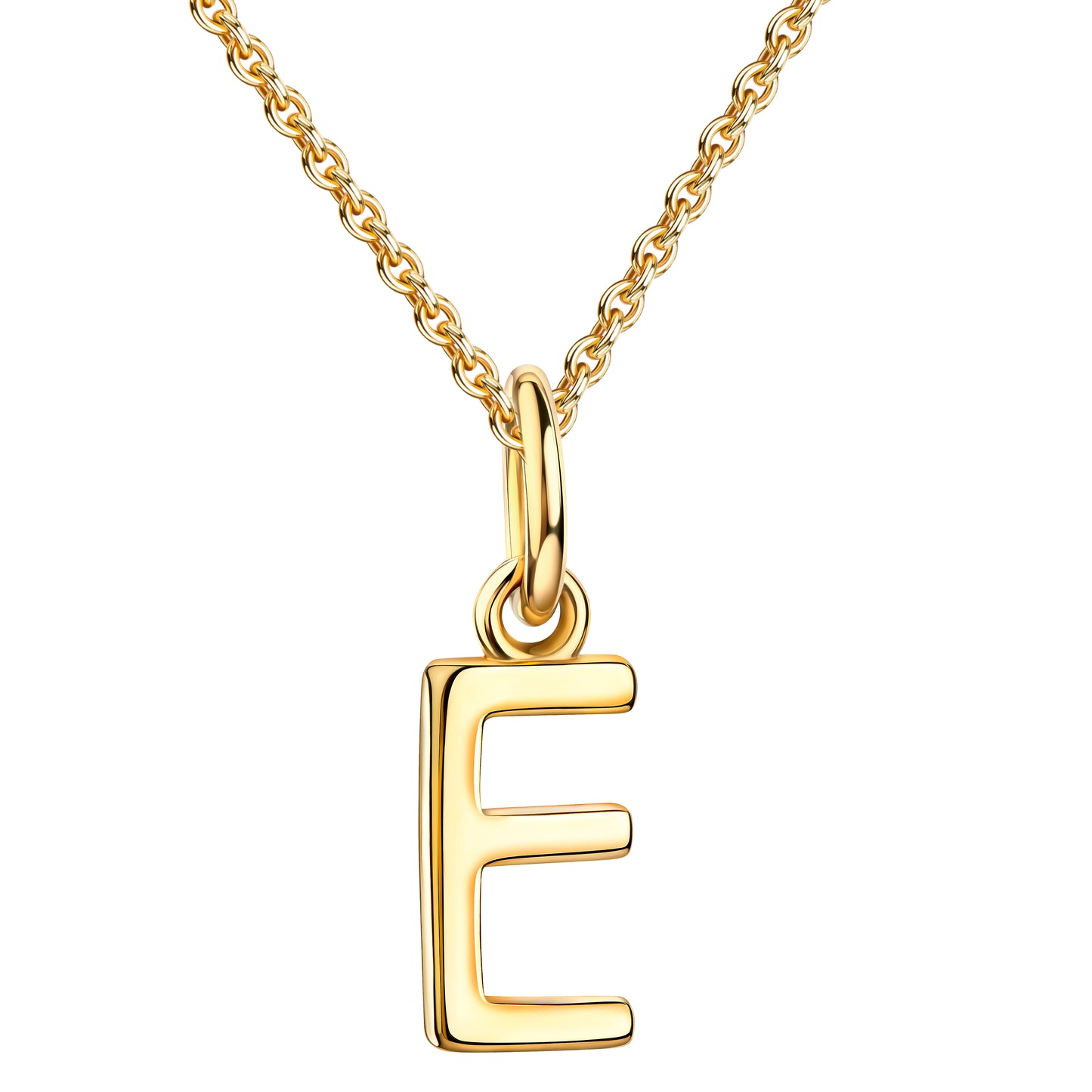 WRITE YOUR STORY I INITIAL KETTE 8K GOLD Kurz, filigran mit einem Initial in 10 mm