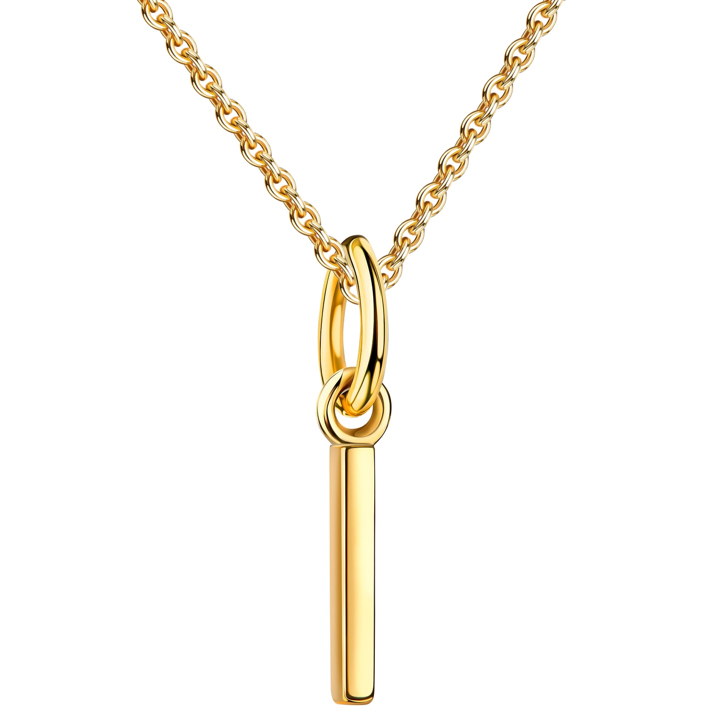 WRITE YOUR STORY I INITIAL KETTE 8K GOLD Kurz, filigran mit einem Initial in 10 mm