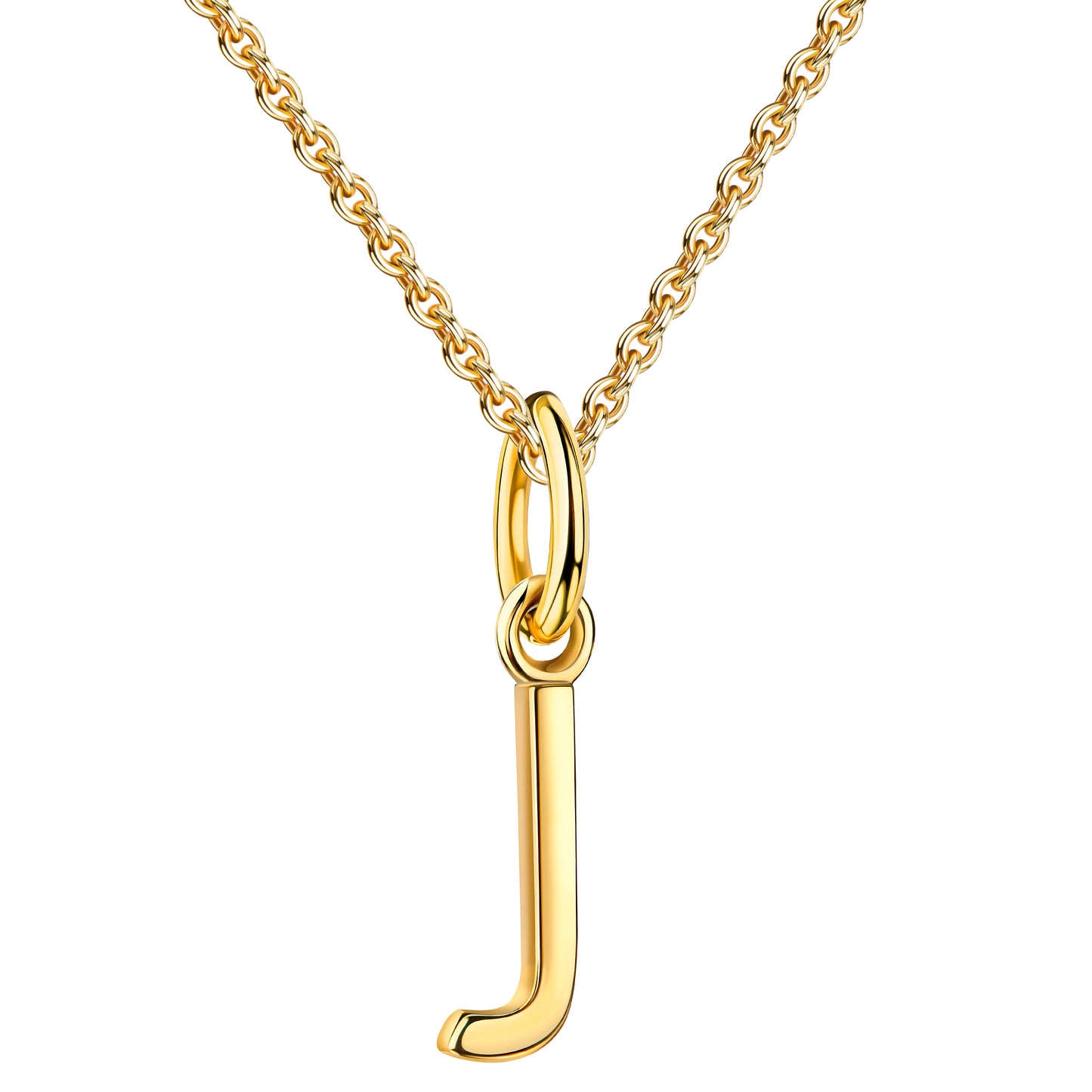 WRITE YOUR STORY I INITIAL KETTE 8K GOLD Kurz, filigran mit einem Initial in 10 mm