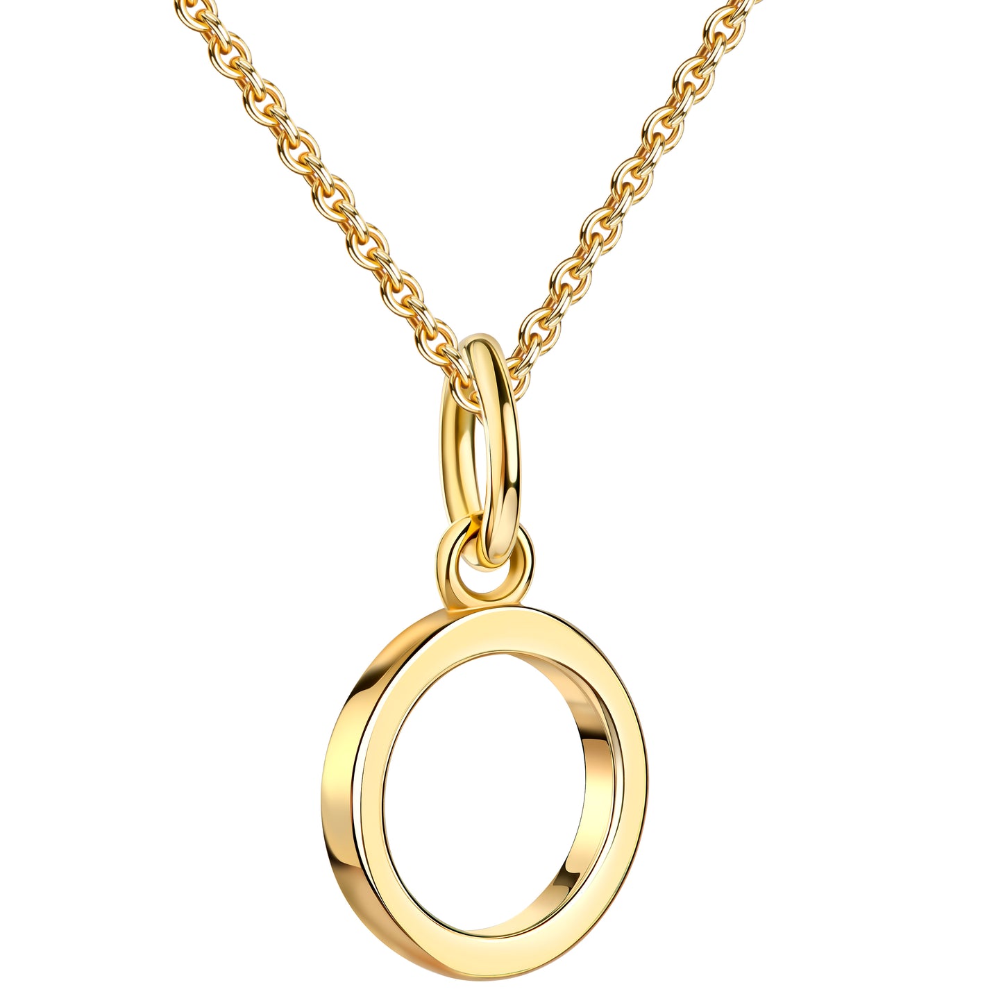 WRITE YOUR STORY I INITIAL KETTE 8K GOLD Kurz, filigran mit einem Initial in 10 mm