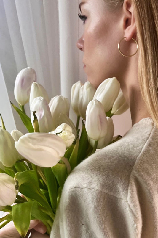 BASIC HOOP I CREOLE 30 mm | 8K Gold