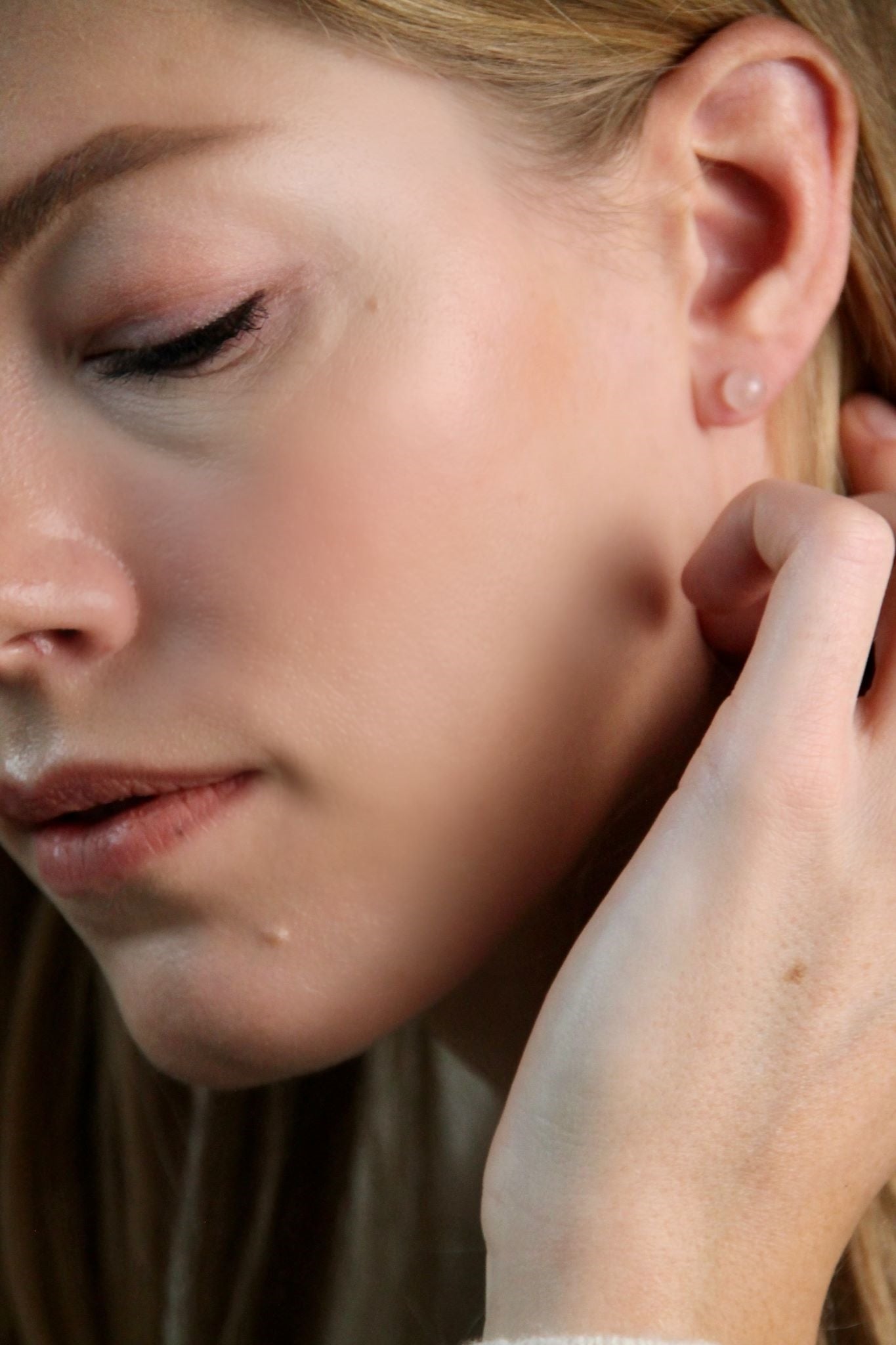 ROSE STUDS I OHRSTECKER MIT ROSENQUARZ 8K GOLD