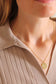 GRACE I KETTE 8K GOLD Lang, filigran mit großem Plättchen in 16 mm