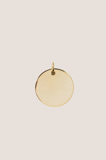 EINZELNES PLÄTTCHEN I 8K GOLD I 14 mm