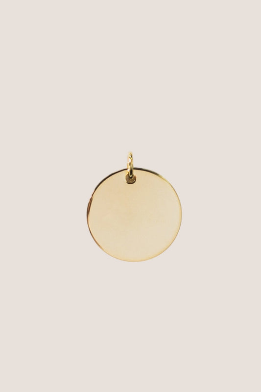 EINZELNES PLÄTTCHEN I 8K GOLD I 14 mm