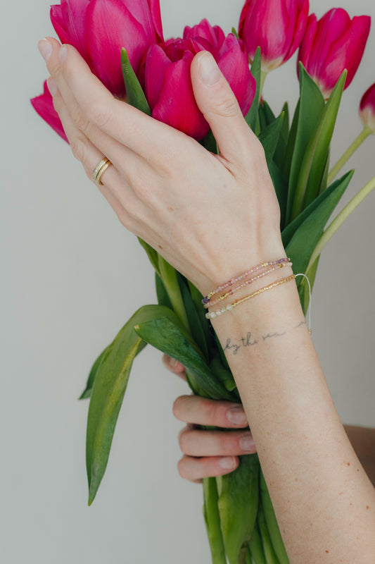 3er Set I Edelstein Armbänder