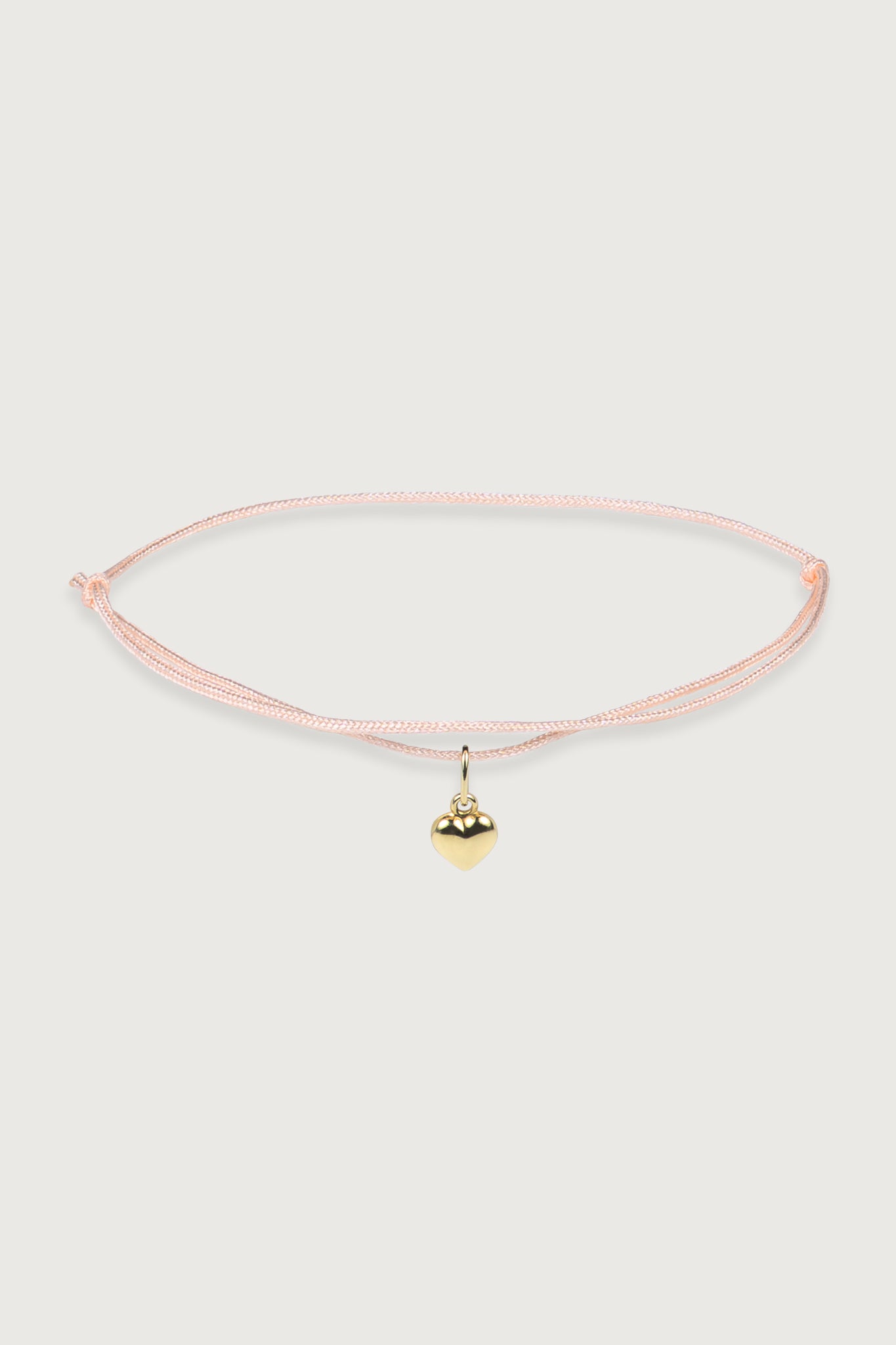 RISE I STOFFARMBAND mit Herz I 8K GOLD