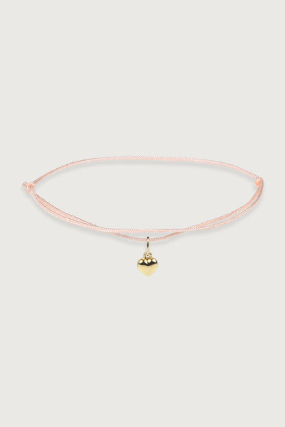 RISE I STOFFARMBAND mit Herz I 8K GOLD