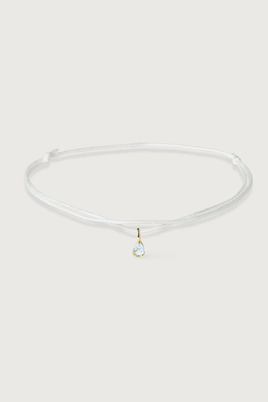 BOND I STOFFARMBAND mit Geburtsstein I 8K GOLD