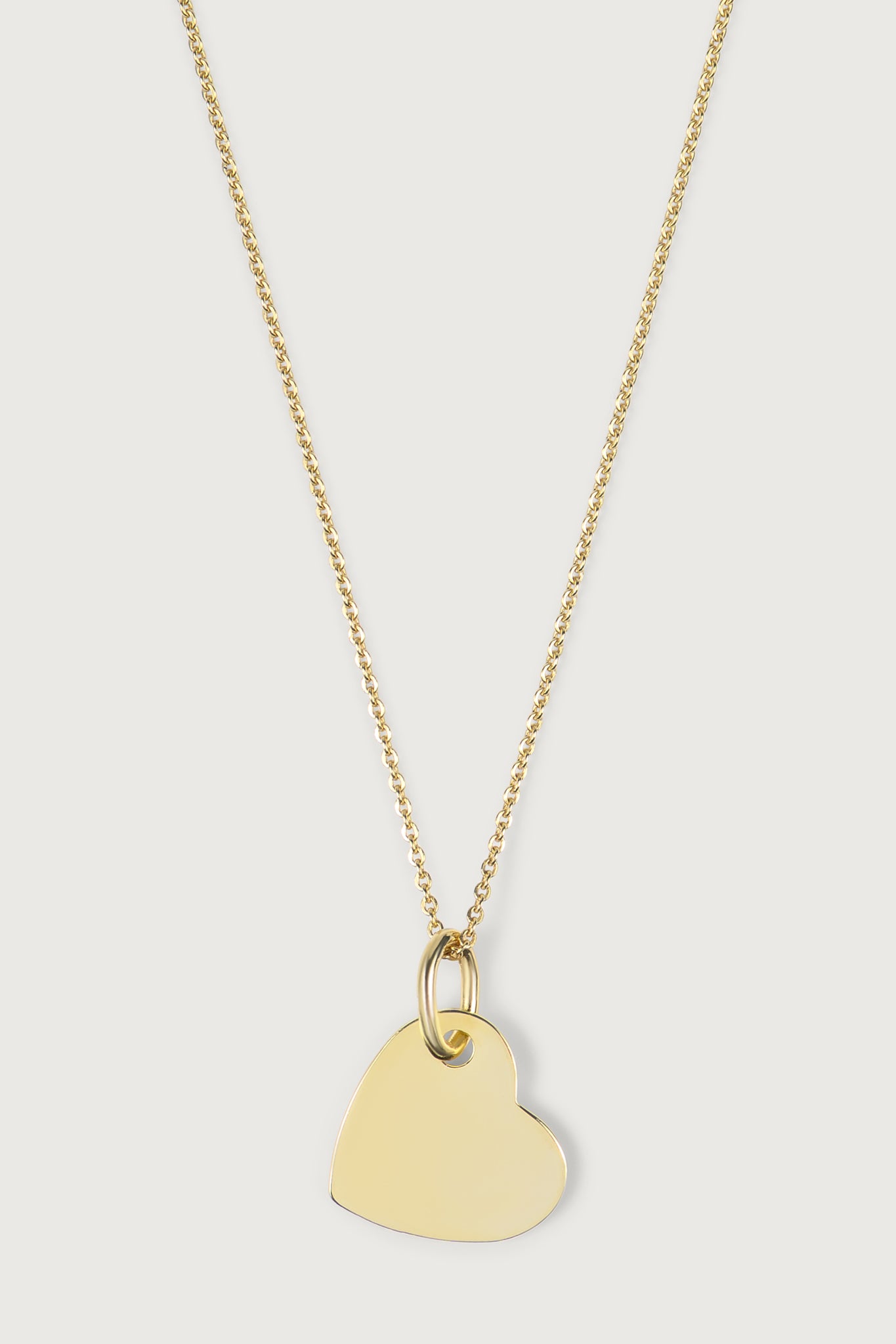 LOVE I KETTE 8K GOLD Mittellang, filigran mit Herz in 10 mm