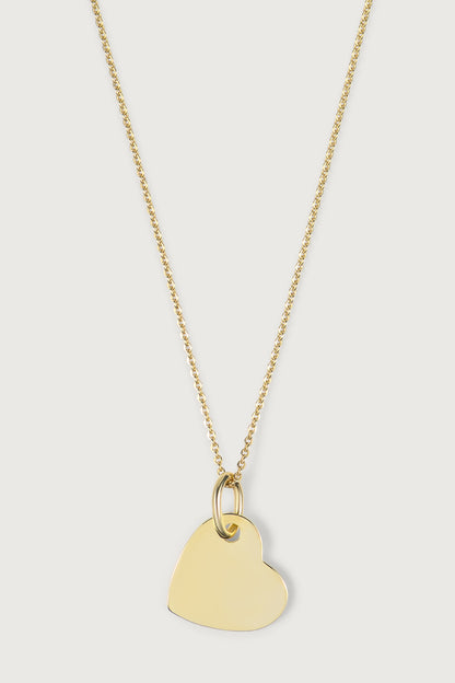 LOVE I KETTE 8K GOLD Mittellang, filigran mit Herz in 10 mm