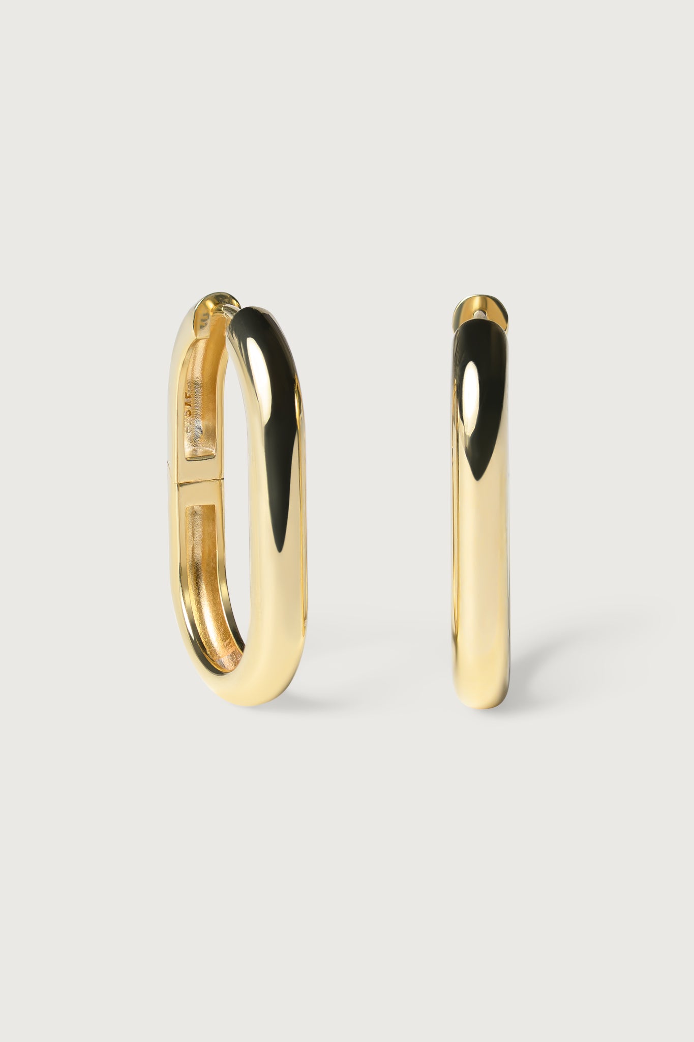 RECTANGULAR BOLD HOOPS I CREOLE länglich