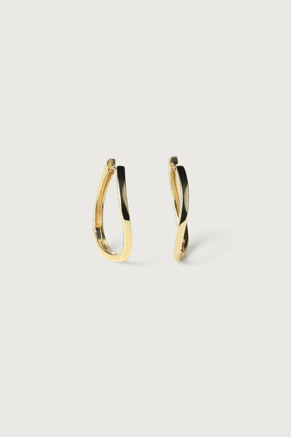 THIN TWISTED HOOP SMALL I CREOLE gedreht
