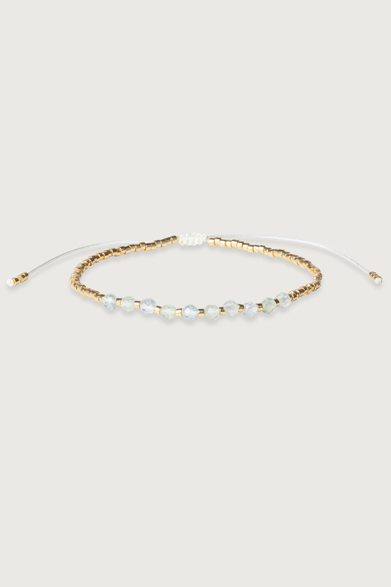 PURE LIGHT I Weiß-grünliches Edelstein Armband