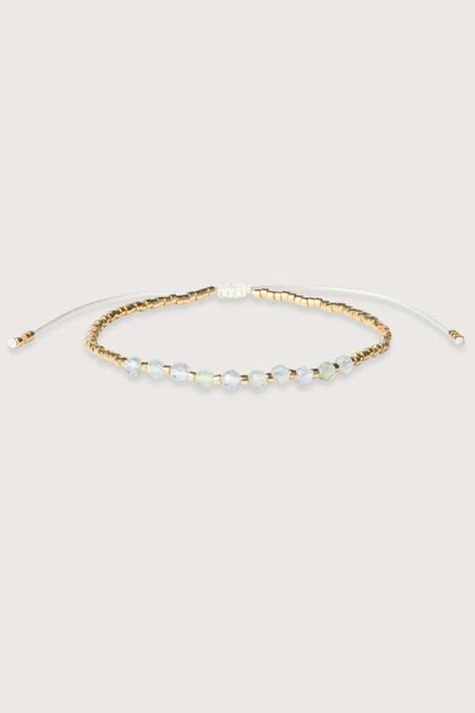 PURE LIGHT I Weiß-grünliches Edelstein Armband