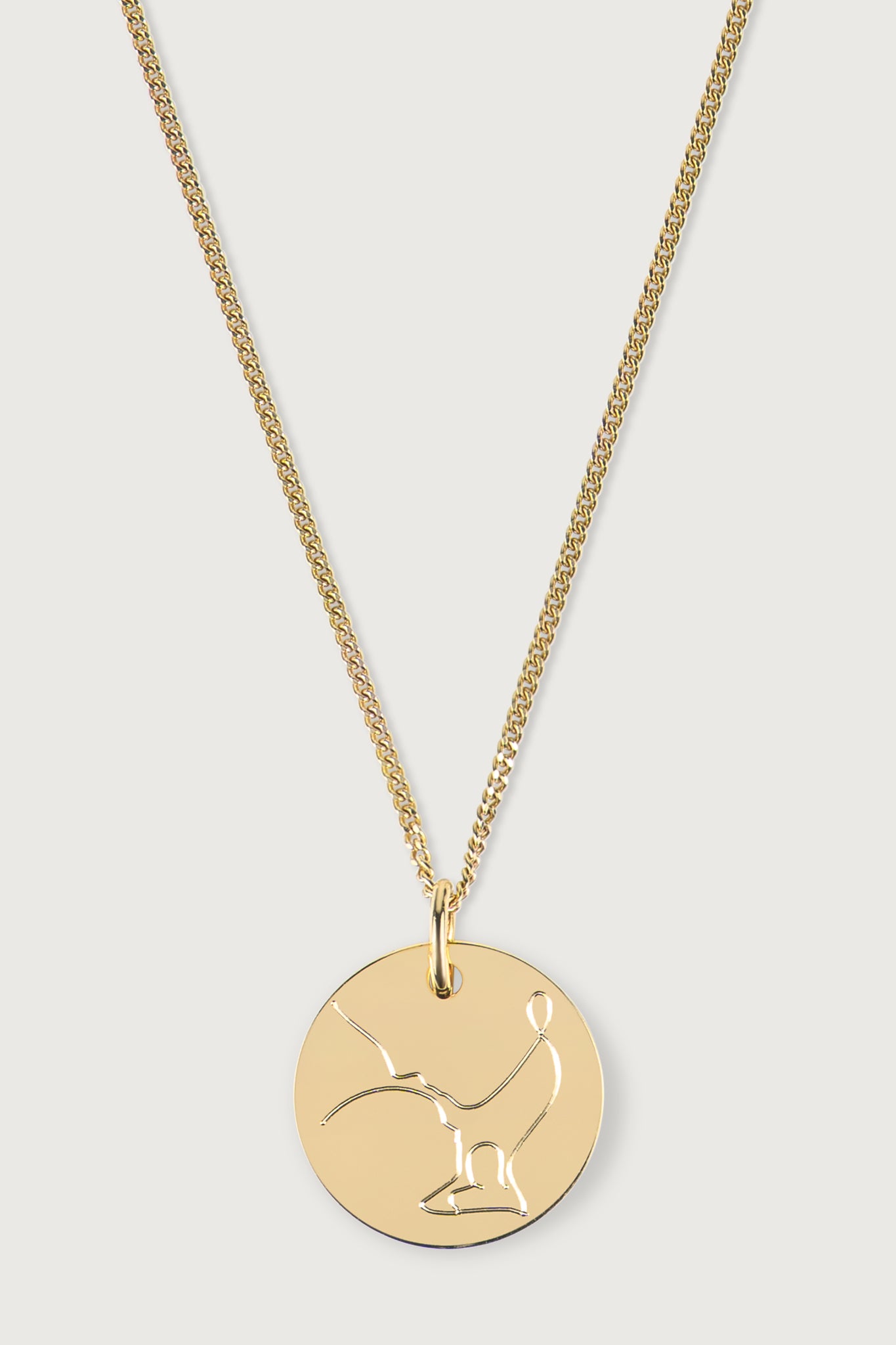 MOTHERS DAY EDITION I KETTE 8K GOLD mit Mama-Kind Zeichnung als Gravur