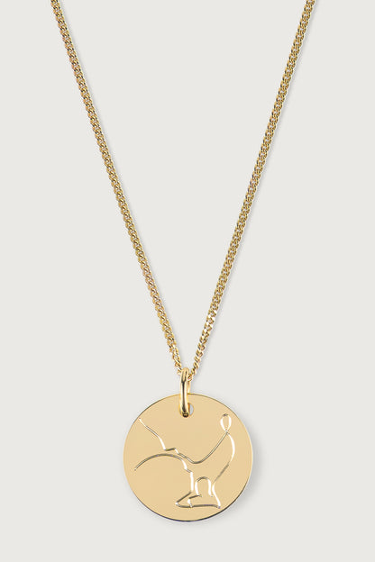 MOTHERS DAY EDITION I KETTE 8K GOLD mit Mama-Kind Zeichnung als Gravur