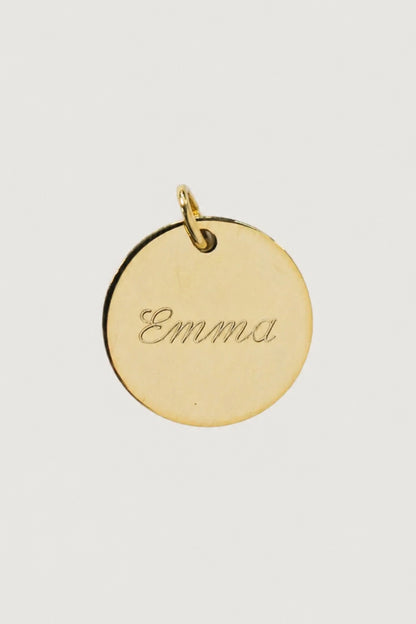 EINZELNES PLÄTTCHEN I 8K GOLD I 16 mm