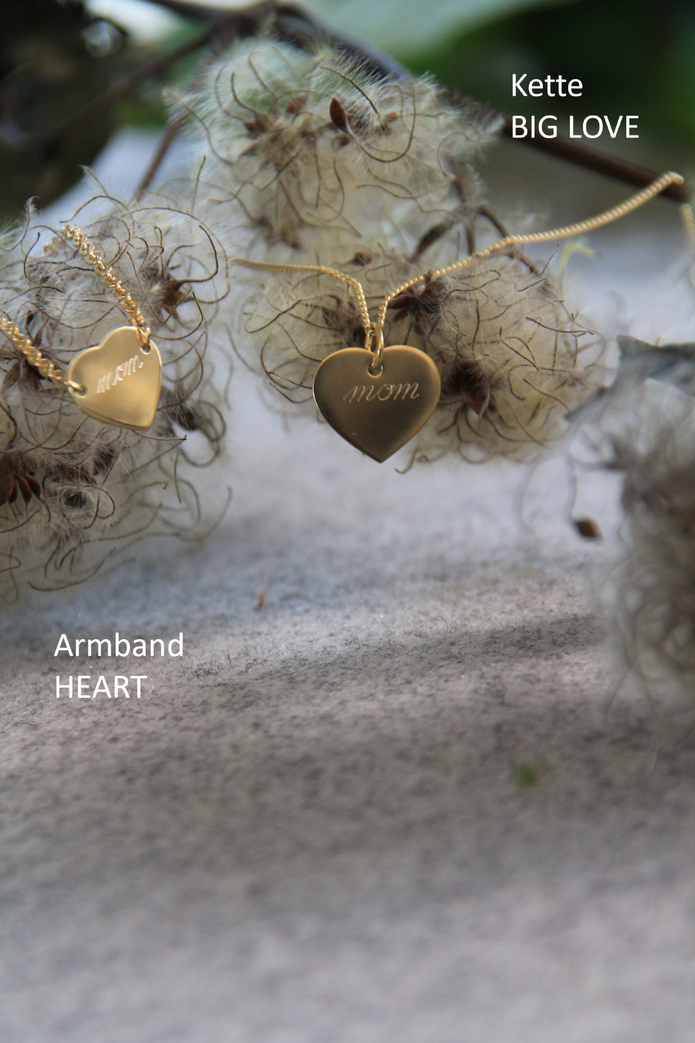 HEART I ARMBAND 8K GOLD Eingefasstes Herz in 12 mm