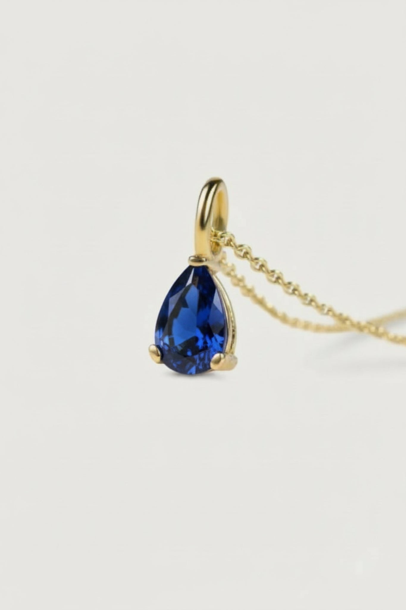 BIRTHSTONE I KETTE 8K GOLD Mittellang, sehr fein mit Geburtsstein als Anhänger