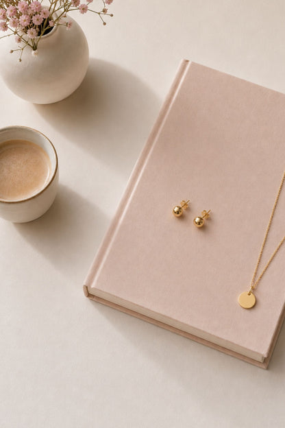 GOLD STUDS I OHRSTECKER 3 mm o 5 mm