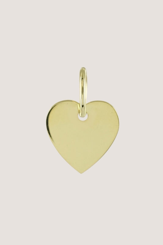 EINZELNES HERZ 14 mm I 8 K GOLD