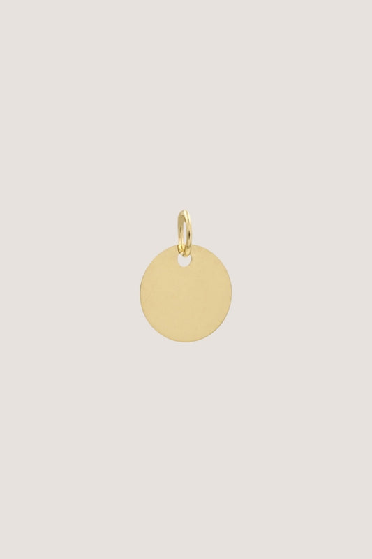 EINZELNES PLÄTTCHEN I 8K GOLD I 10 mm