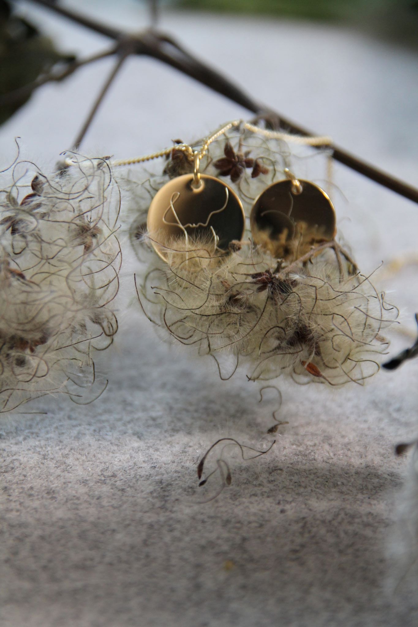 MEMORIES COLLECTION I KETTE mit Line Art Zeichnung I 8K GOLD