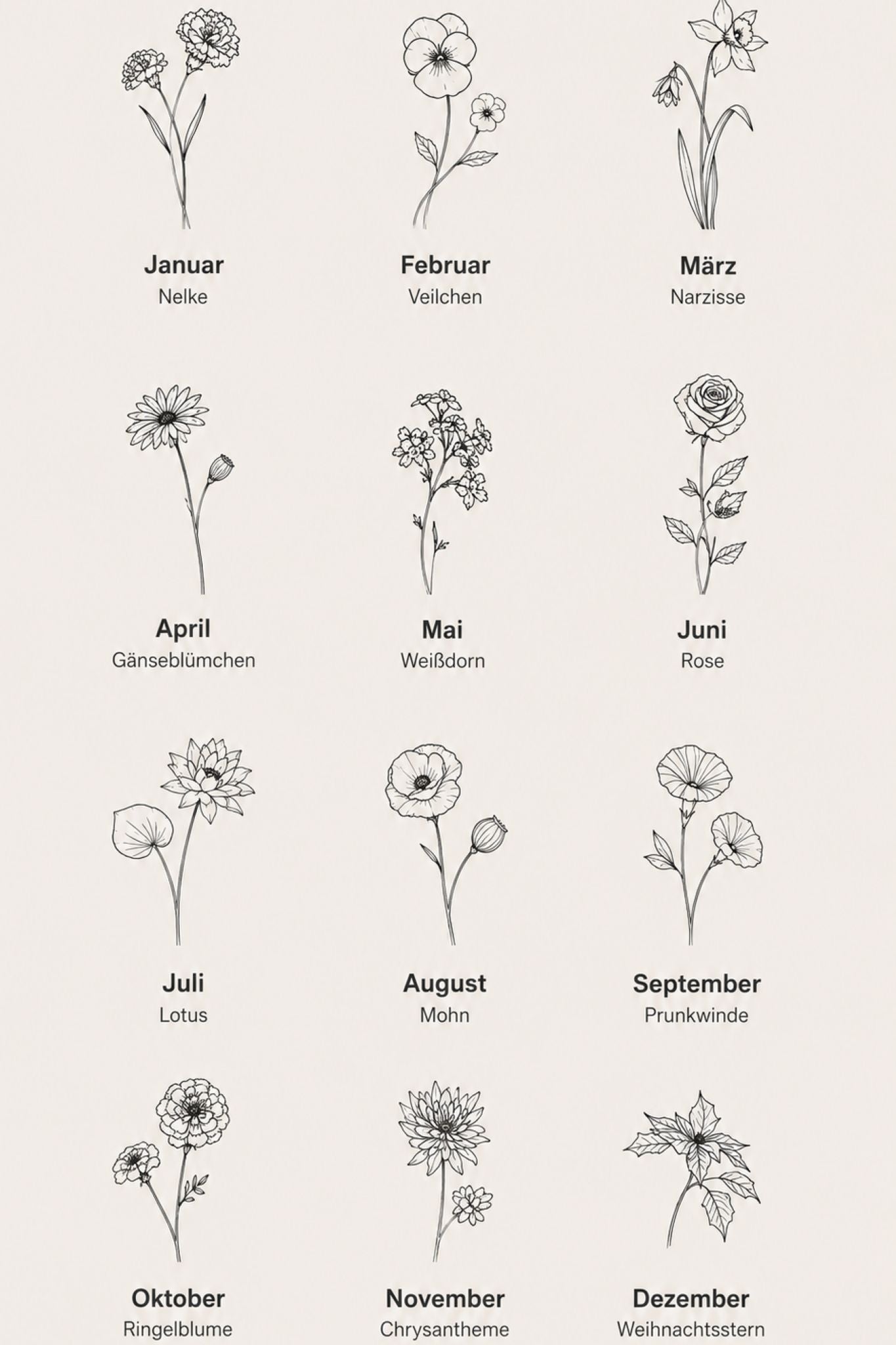 FLORISH I KETTE MIT GEBURTSBLUME Mittellang, filigran mit ovalem Anhänger I VERGOLDET - 333ER ECHTGOLD
