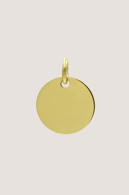 EINZELNES PLÄTTCHEN I 8K GOLD I 14 mm