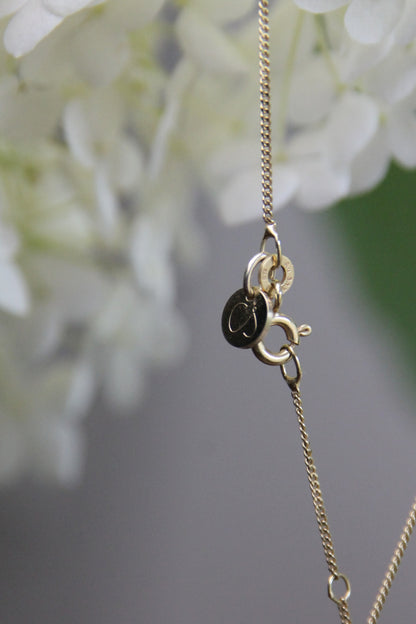 HOPE I KETTE 8K GOLD Mittellang, filigran mit Kleeblatt