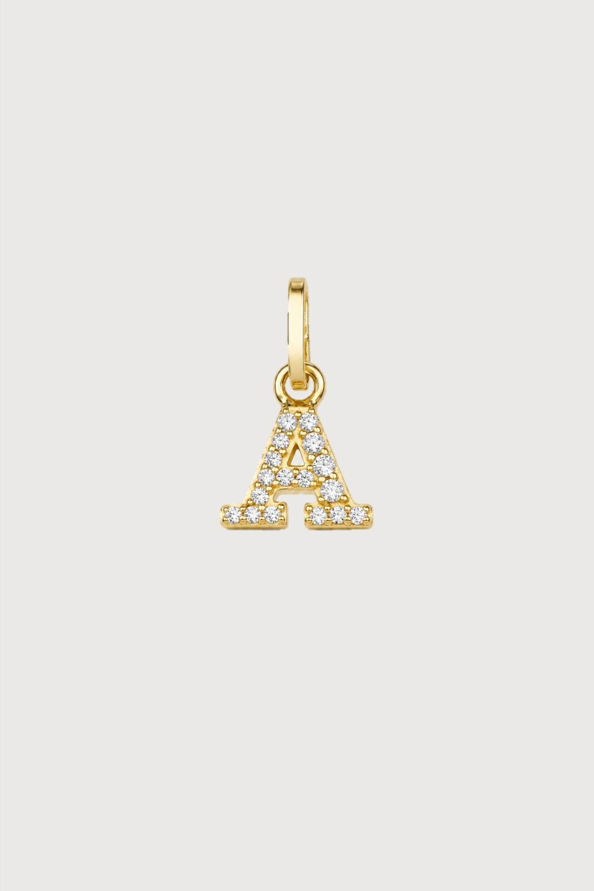 WRITE YOUR STORY I INITIAL ANHÄNGER ZIRKONIA I VERGOLDET - 8K GOLD