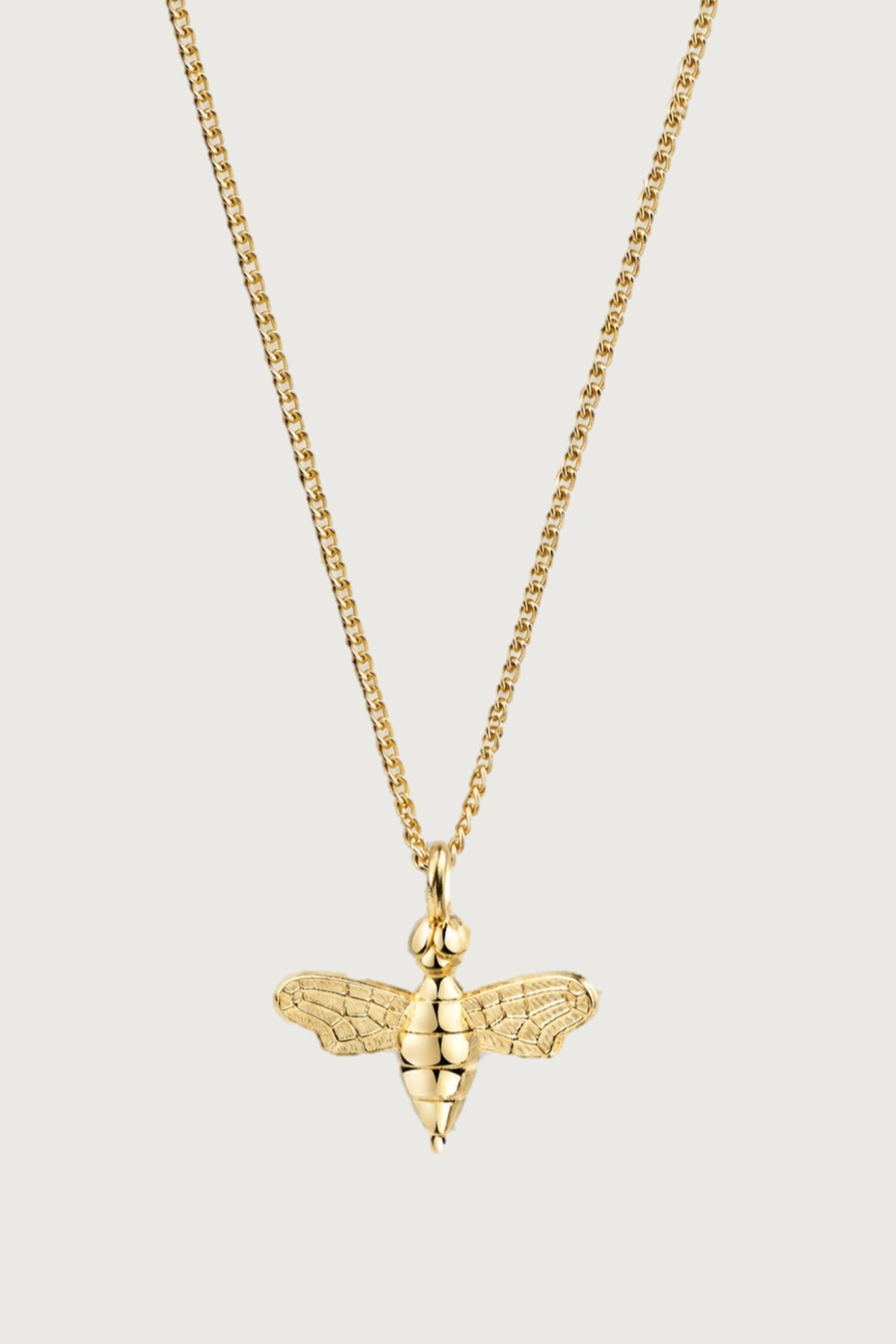 TOGETHER I KETTE Mittellang mit Biene als Anhänger I VERGOLDET - 8K GOLD