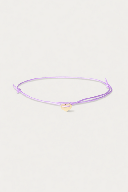 SPRING / SUMMER EDITION MYLOVE I LILA STOFFARMBAND mit eingefasstem Herz