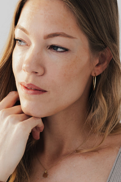 BASIC HOOP I OHRRING 8K GOLD groß, 30 mm