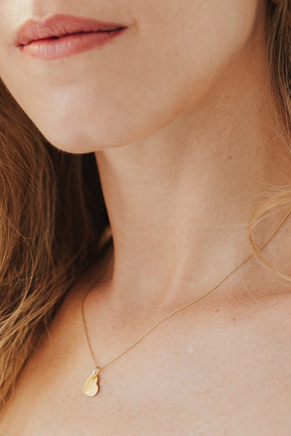 LOVE I KETTE 8K GOLD Mittellang, filigran mit Herz in 10 mm