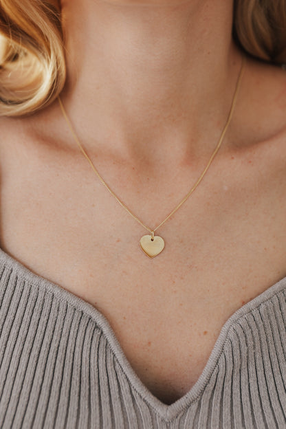 BIG LOVE I KETTE 8K GOLD Mittellang mit großem Herz