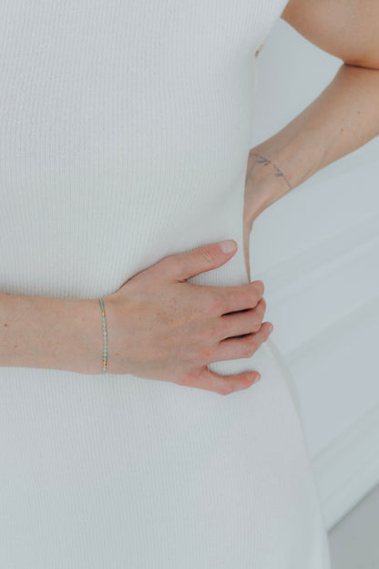NEW ENERGY I Türkis-Grünes Edelstein Armband